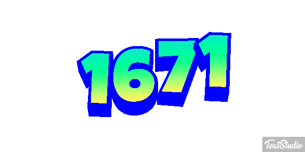 1671 Text effect
