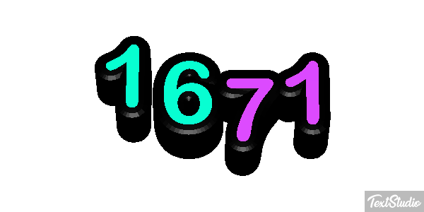 1671 Text effect