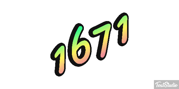 1671 Text effect