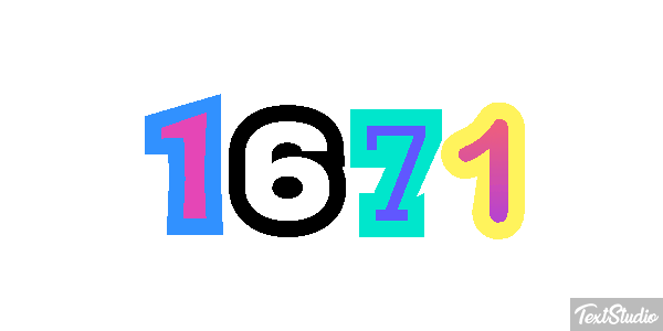 1671 Text effect