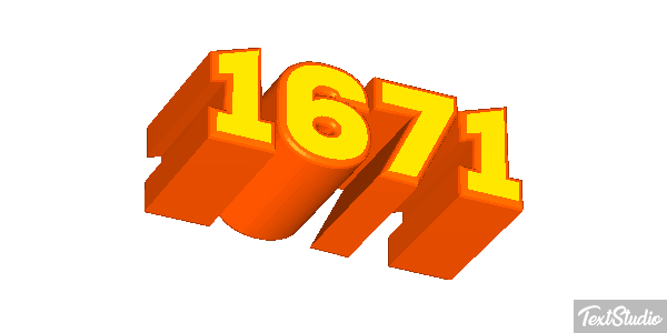 1671 Text effect