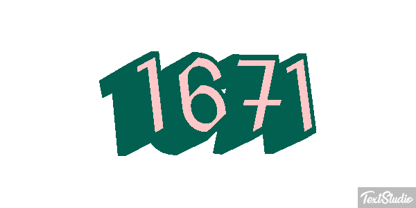 1671 Text effect