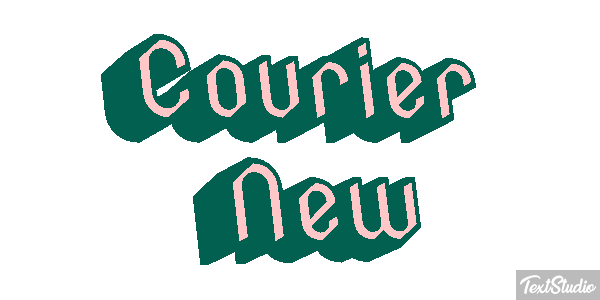 Courier New Effetto testo