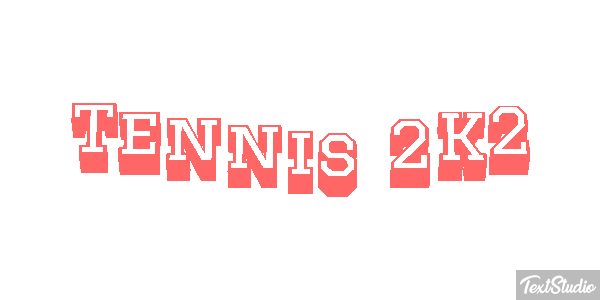 Tennis 2K2 Effetto testo