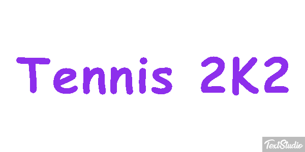 Tennis 2K2 Effetto testo