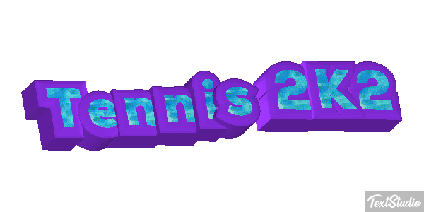 Tennis 2K2 Effetto testo