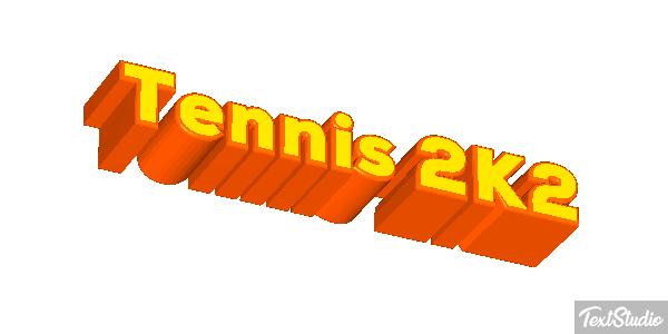 Tennis 2K2 Effetto testo