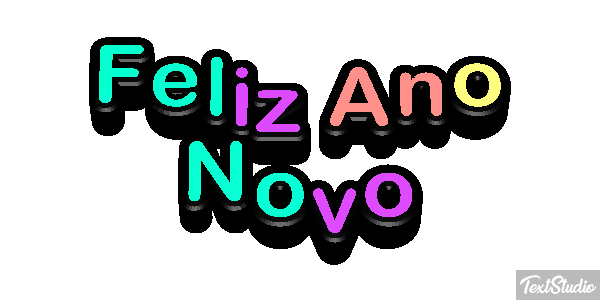Feliz Ano Novo Efeito do texto