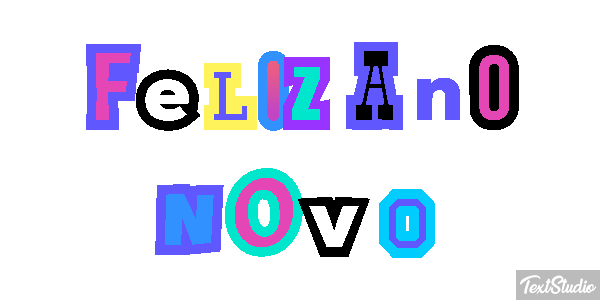 Feliz Ano Novo Efeito do texto