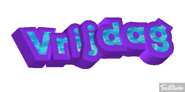 Vrijdag Text effect