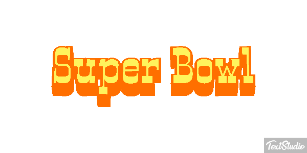 Super Bowl Efeito do texto