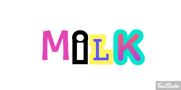 Milk Text effect