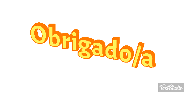 Obrigado/a Tekst effect