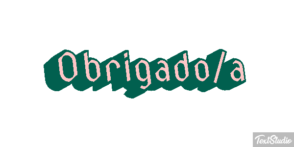 Obrigado/a Tekst effect