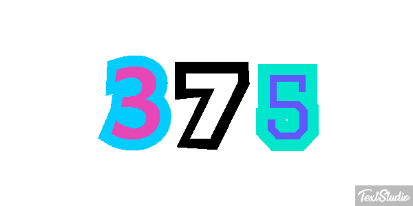 375 Efecto de texto