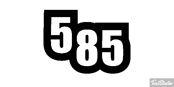 585 Tekst effect