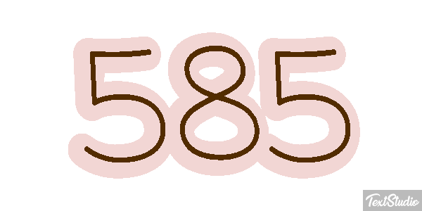 585 Tekst effect