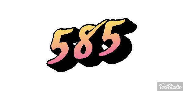 585 Tekst effect