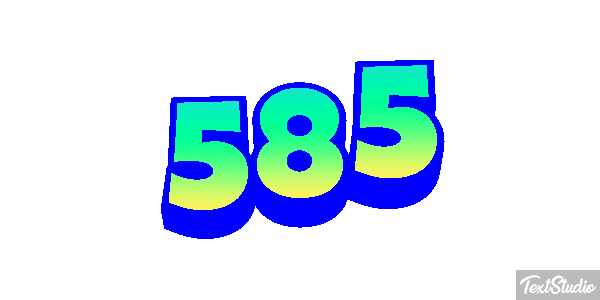 585 Tekst effect