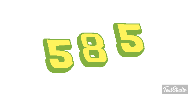 585 Tekst effect