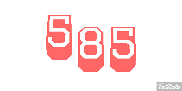 585 Tekst effect