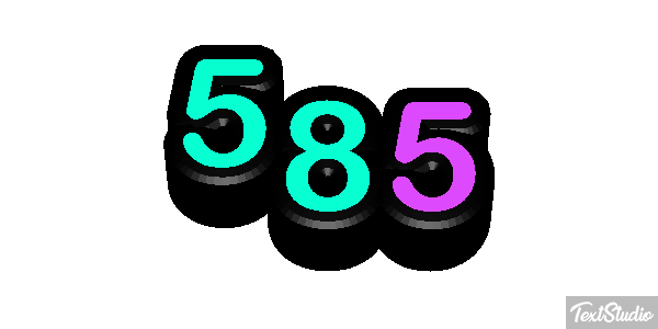 585 Tekst effect