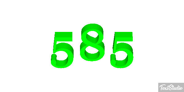 585 Tekst effect