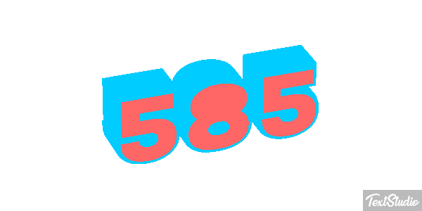 585 Tekst effect
