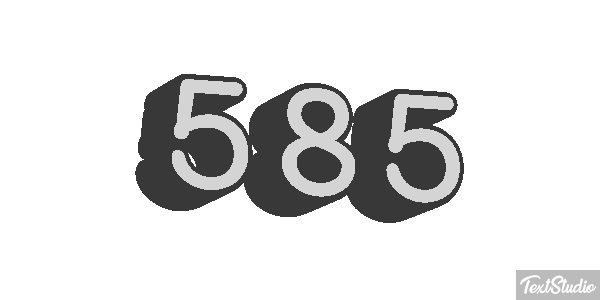 585 Tekst effect