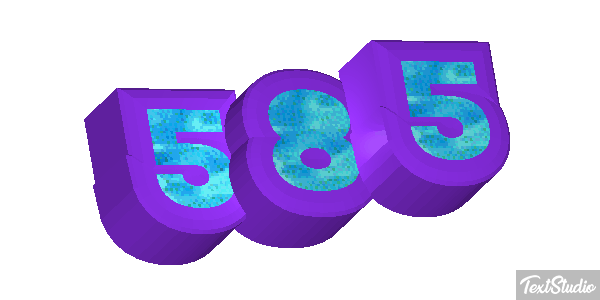 585 Tekst effect
