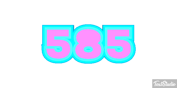 585 Tekst effect
