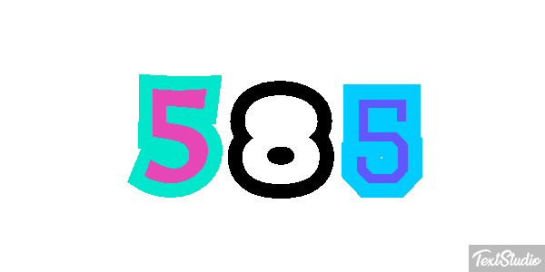 585 Tekst effect
