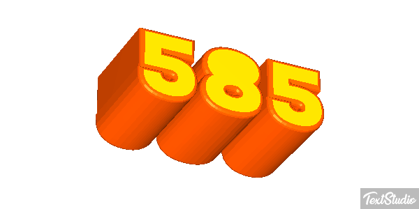 585 Tekst effect