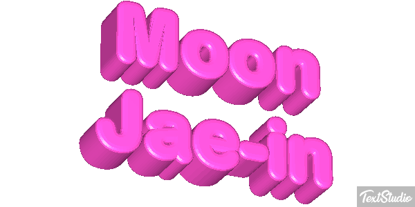 Moon Jae-in Texteffekt