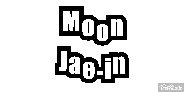 Moon Jae-in Texteffekt