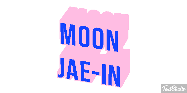 Moon Jae-in Texteffekt