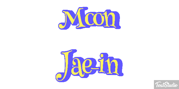 Moon Jae-in Texteffekt