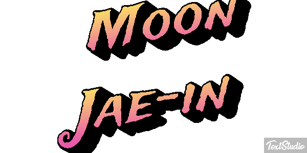 Moon Jae-in Texteffekt