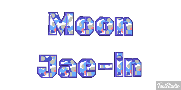Moon Jae-in Texteffekt