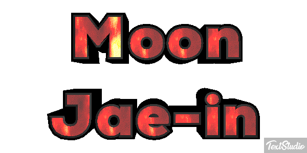 Moon Jae-in Texteffekt