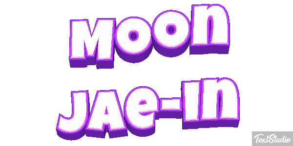Moon Jae-in Texteffekt