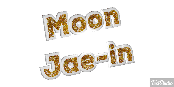 Moon Jae-in Texteffekt
