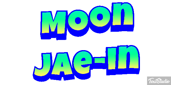 Moon Jae-in Texteffekt