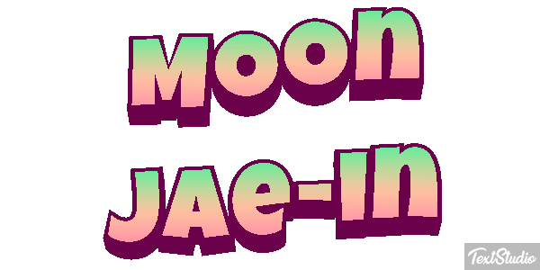 Moon Jae-in Texteffekt
