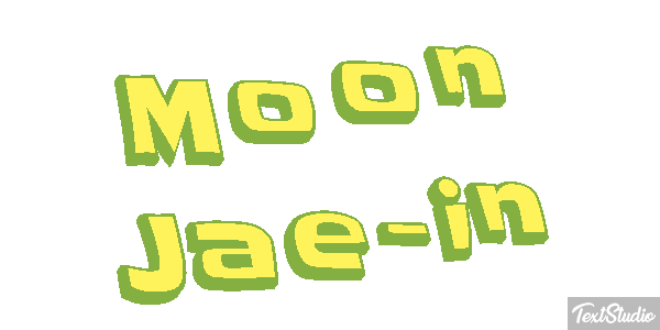 Moon Jae-in Texteffekt