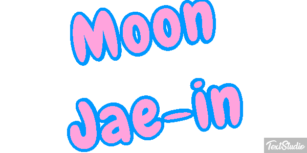 Moon Jae-in Texteffekt
