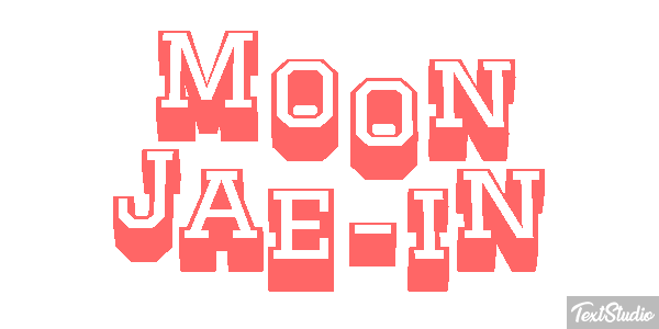 Moon Jae-in Texteffekt