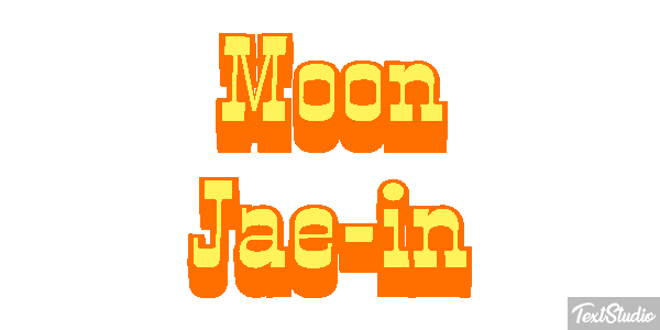 Moon Jae-in Texteffekt