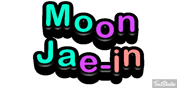 Moon Jae-in Texteffekt