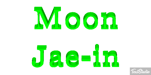 Moon Jae-in Texteffekt